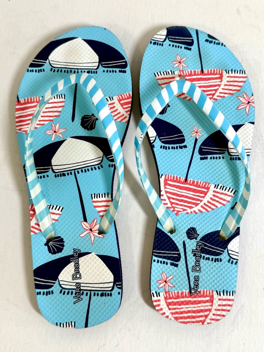 Vera Bradley women’s Stars and Stripes Sandals Flip Flops. Size 10